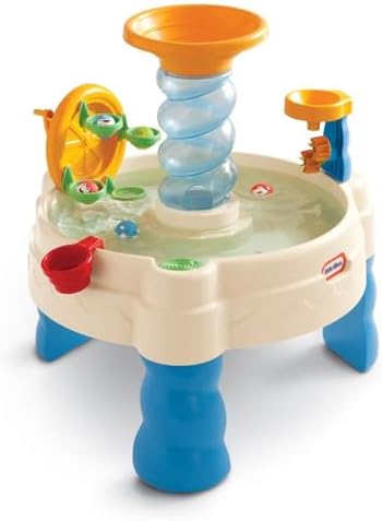 Little Tikes Table Aquatique Spirale des Mers – Jouet Extérieur pour Enfants 2-6 Ans avec 5 Balles