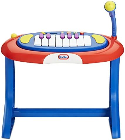Little Tikes Sing-A-Long Piano Station Synthétiseur Musical – Comptines Populaires, 4 Modes de Jeu & Micro pour Enfants 
