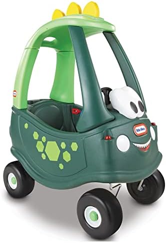 Little Tikes Dino Cozy Coupé Voiture Enfants - Klaxon Réel Fonctionnant, Interrupteur Allumage Cliquable & Bouchon Carbu