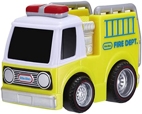 Little Tikes Camion de Pompier Crazy Fast Série 2 Jaune – Friction 15m – 2 Ans+